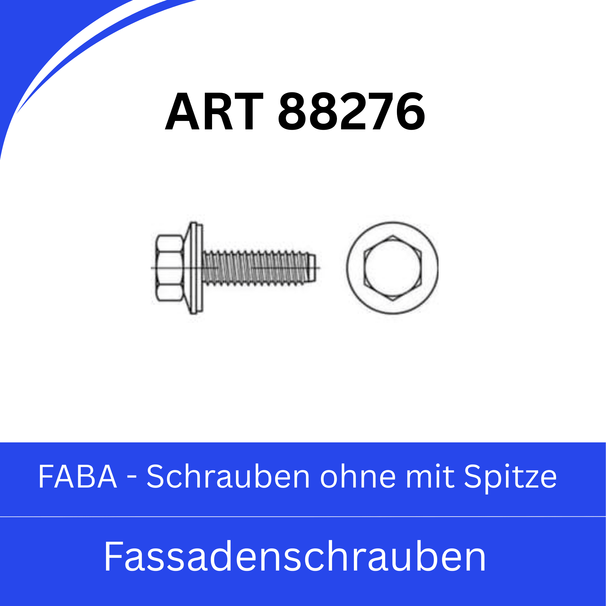 Bild von FABA-Schrauben OHNE Spitze (Fassadenbauschrauben)